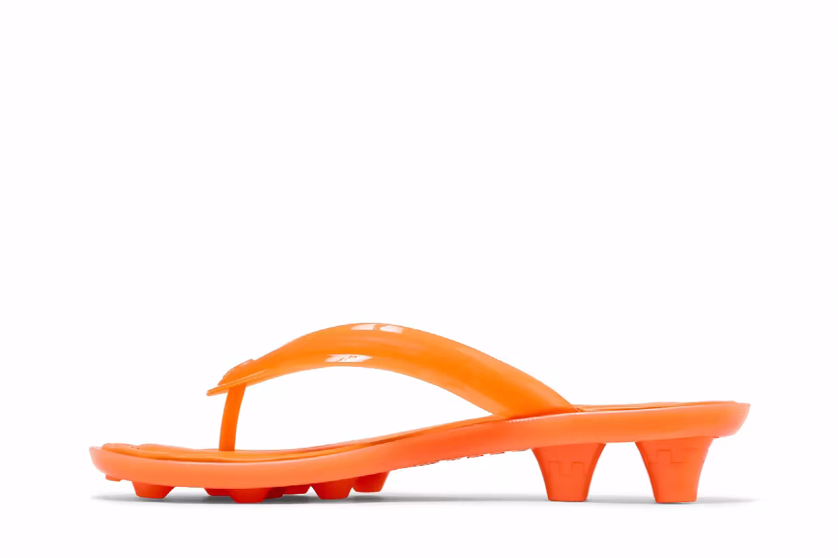 Fenty x Puma Women's Cat Cleat Jelly Sandal Pumpkin Pie, view 4