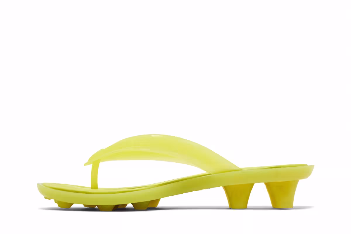 Fenty x Puma Women's Cat Cleat Jelly Sandal Lime Sheen, view 4