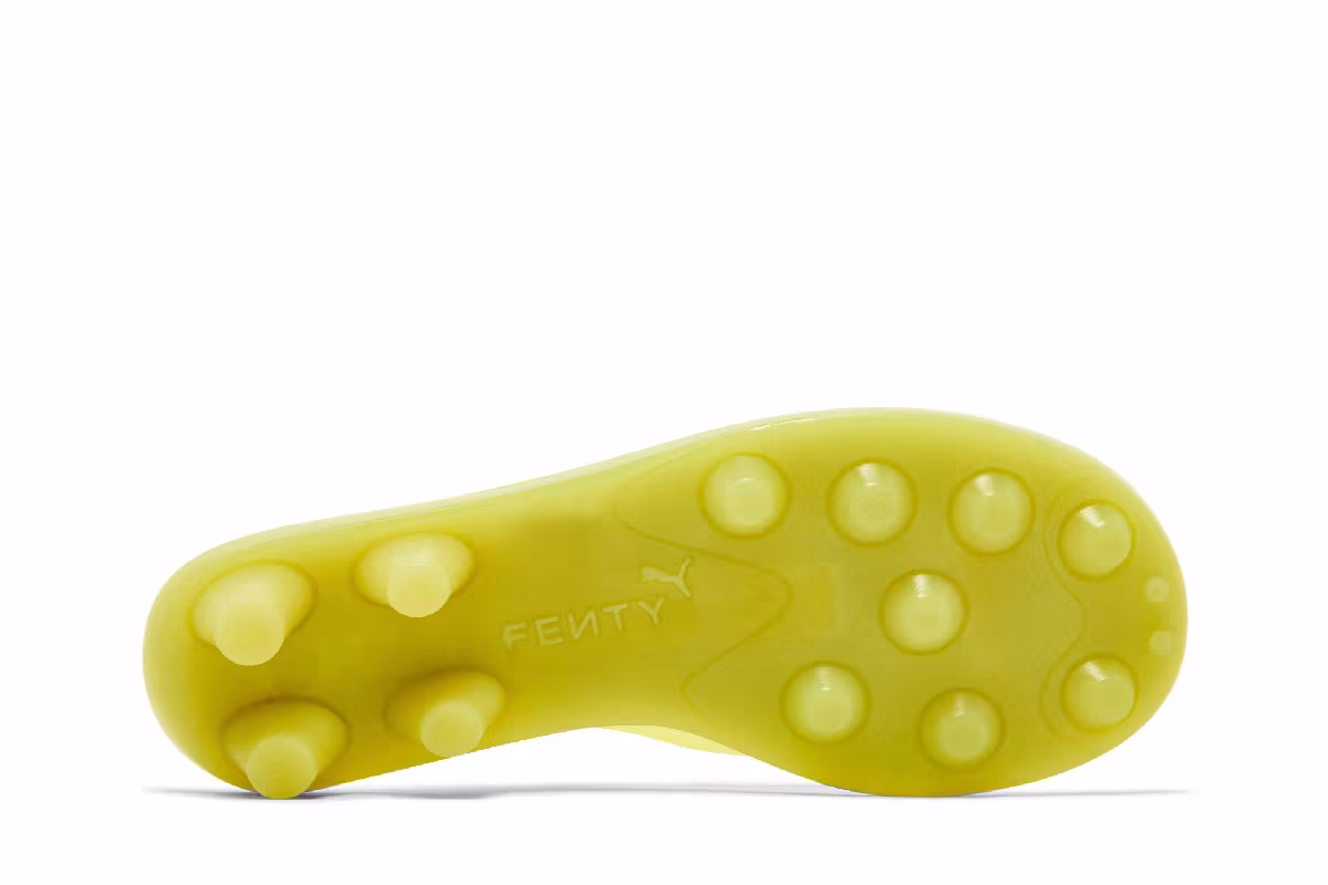 Fenty x Puma Women's Cat Cleat Jelly Sandal Lime Sheen, view 5