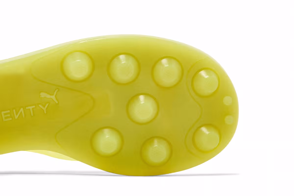 Fenty x Puma Women's Cat Cleat Jelly Sandal Lime Sheen, view 6