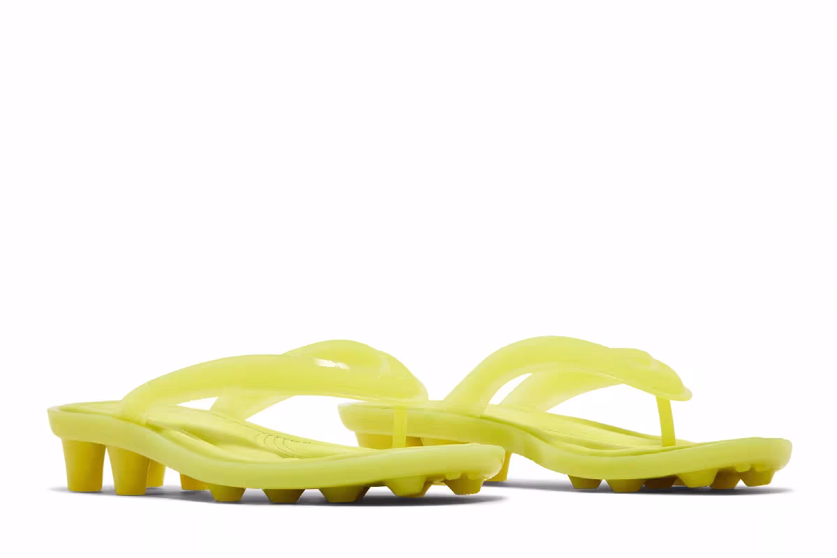 Fenty x Puma Women's Cat Cleat Jelly Sandal Lime Sheen, view 9