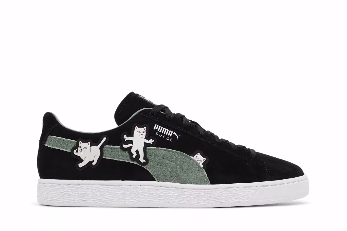 RIPNDIP x Puma Suede Lord Nermal - Black Eucalyptus, view 2