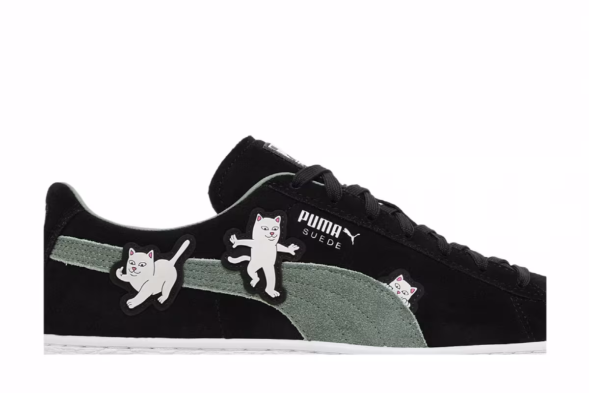 RIPNDIP x Puma Suede Lord Nermal - Black Eucalyptus, view 3