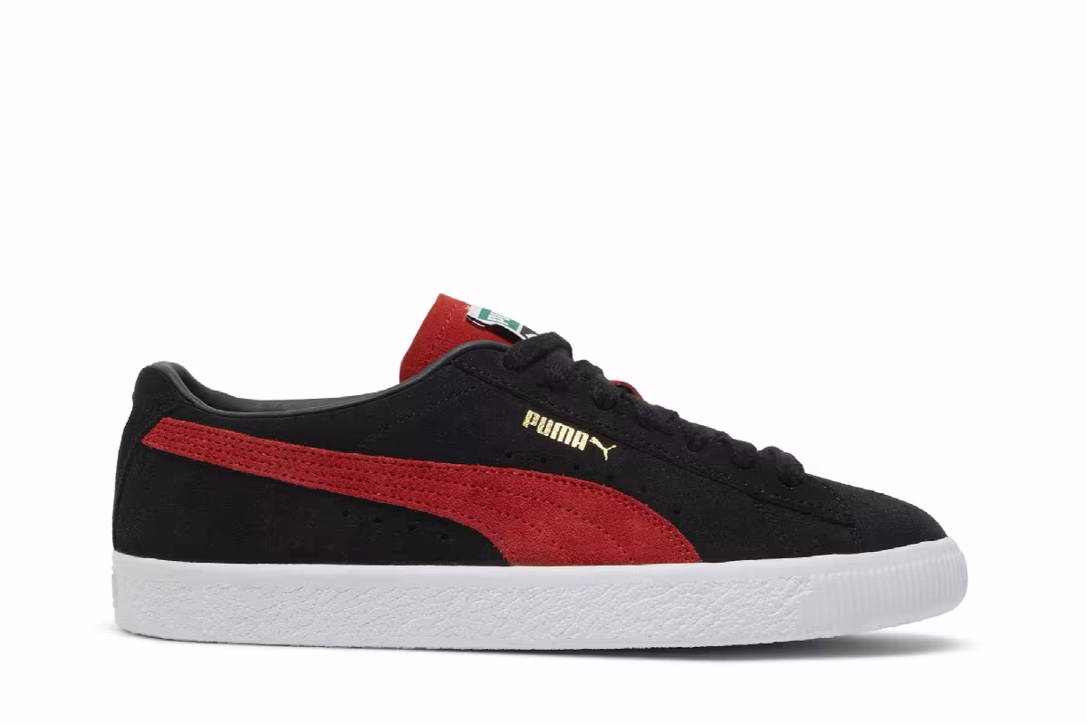 Puma Suede VTG Teams Black Burnt Red, view 2