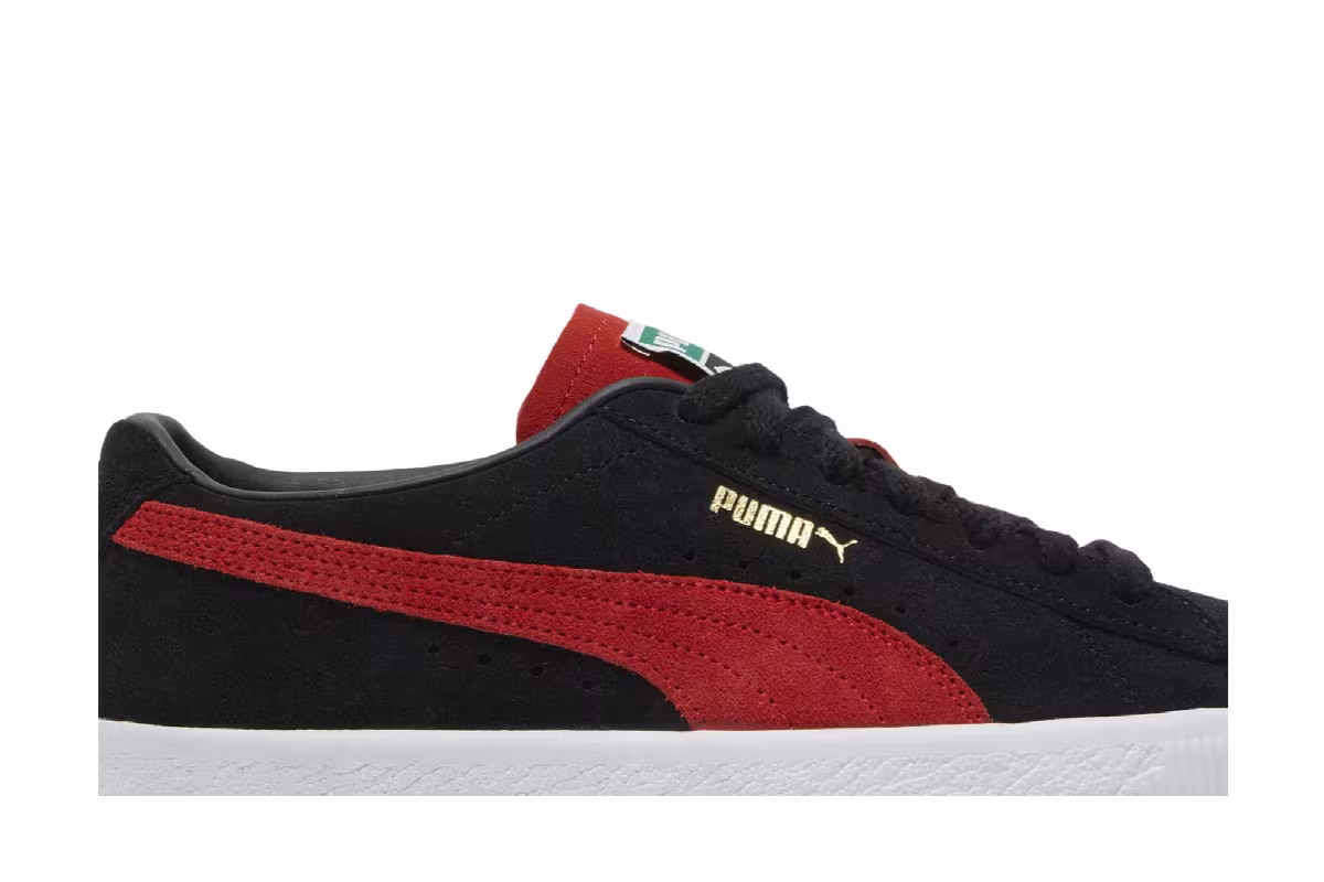 Puma Suede VTG Teams Black Burnt Red, view 3