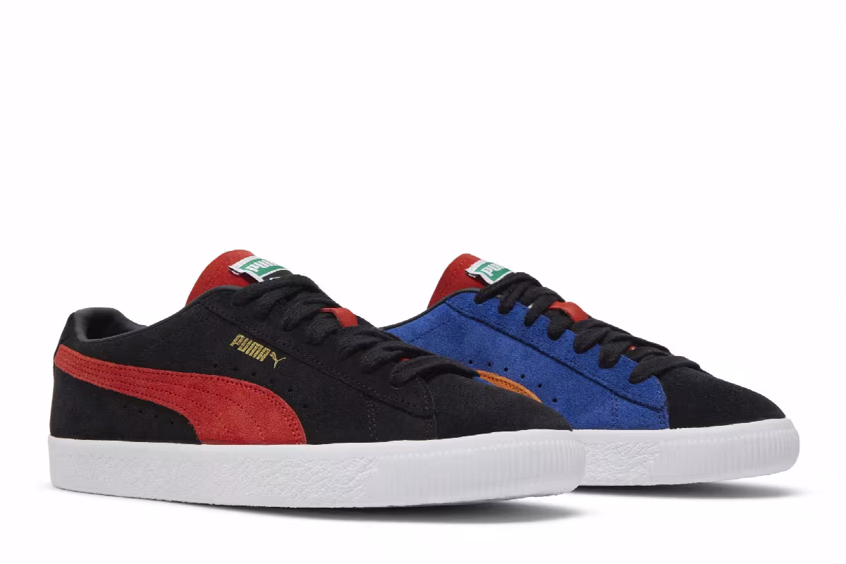Puma Suede VTG Teams Black Burnt Red, view 9