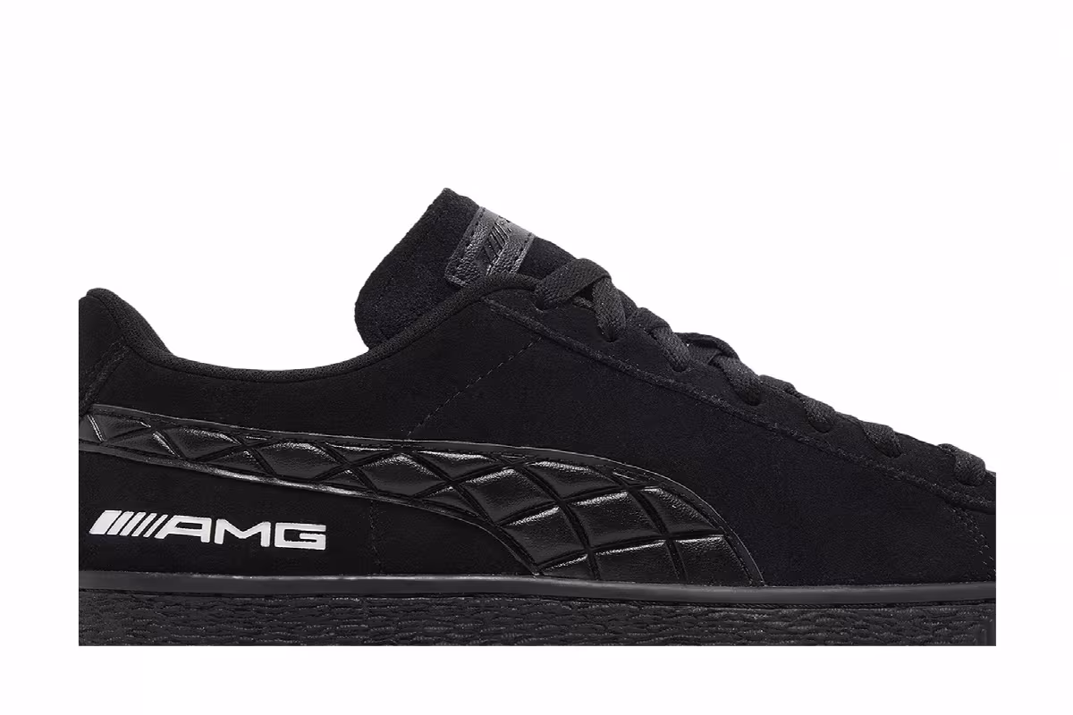 Mercedes-AMG Petronas F1 x Puma Suede Black Light Mint, view 3