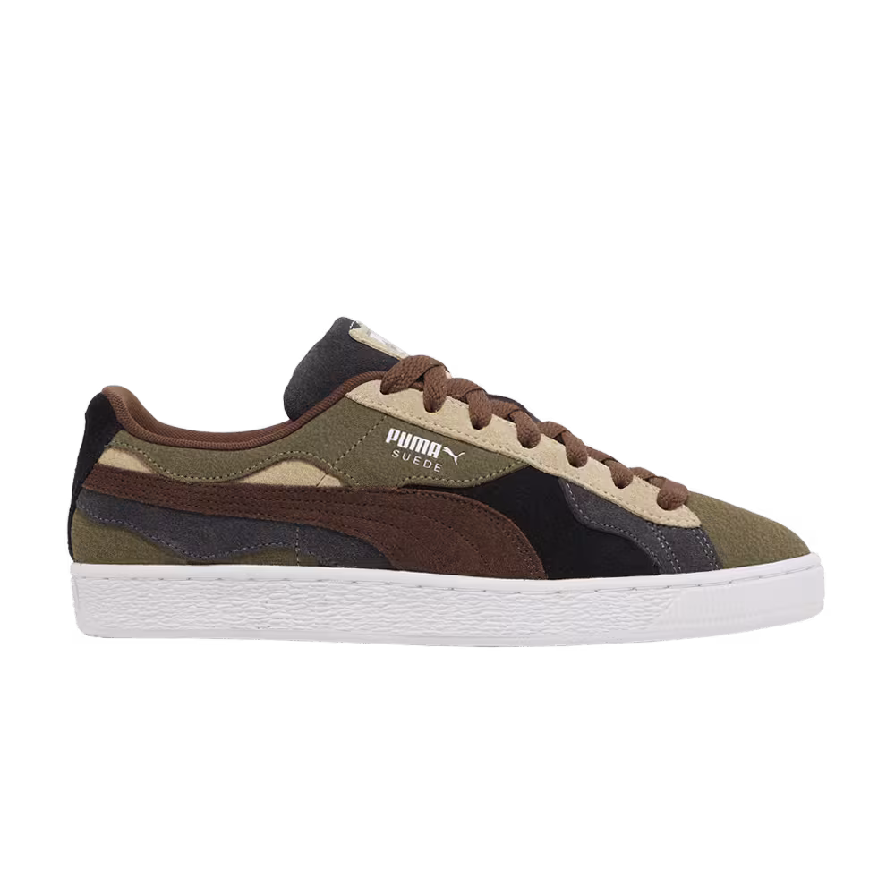 Puma Suede Camowave - Olive Chestnut Brown