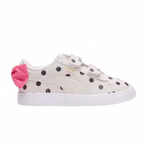 Puma Suede Light Flex Bow Graphic 5 Little Kid 'Marshmallow Polka Dots'