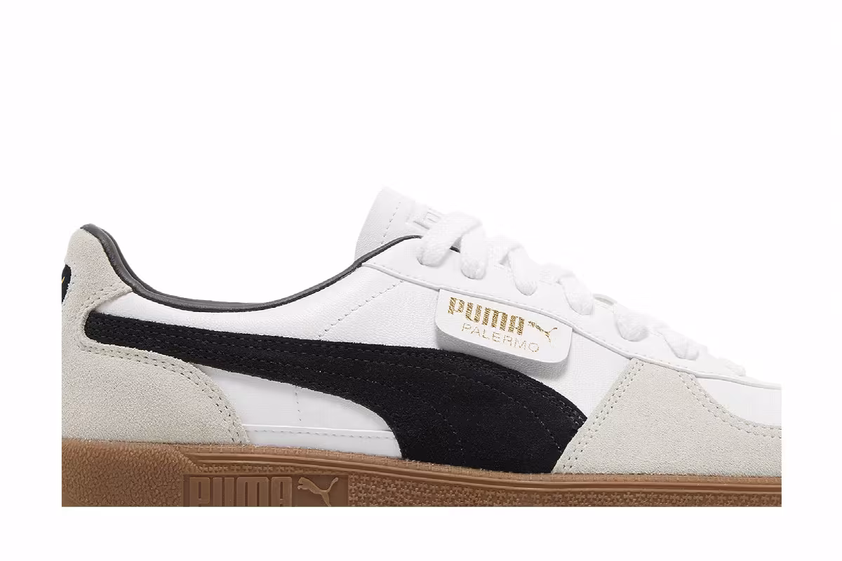 Puma Palermo Leather White Black Gum, view 3
