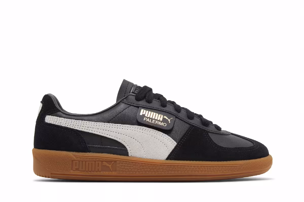 Puma Palermo Leather Black Feather Grey Gum, view 2