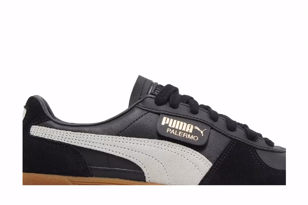 Puma Palermo Leather Black Feather Grey Gum, view 3
