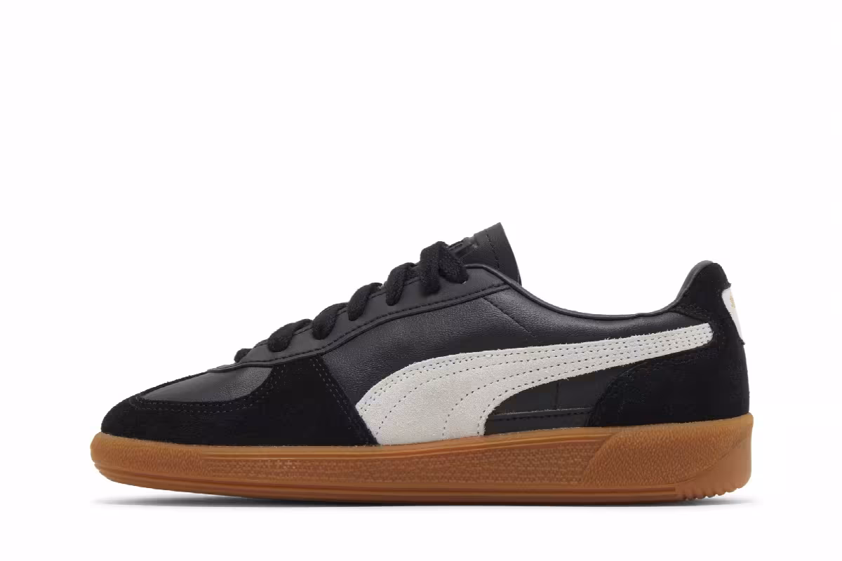 Puma Palermo Leather Black Feather Grey Gum, view 4