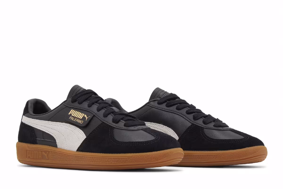 Puma Palermo Leather Black Feather Grey Gum, view 9