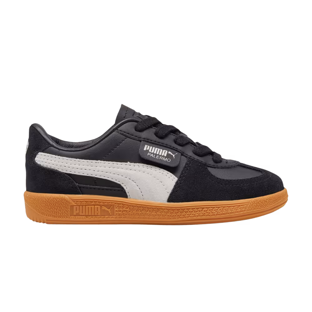 Puma Palermo Leather Little Kid Black Feather Grey Gum