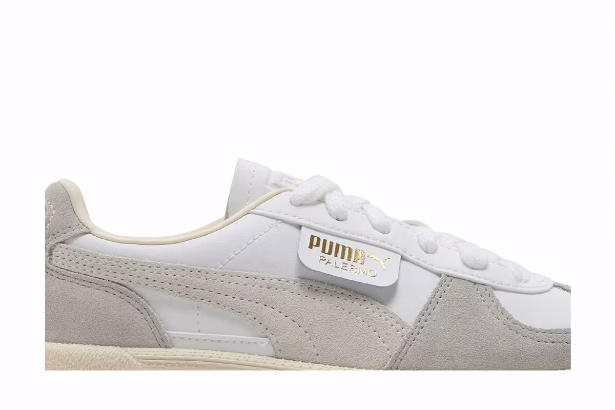 Puma Palermo Leather Big Kid White Cool Light Grey, view 3