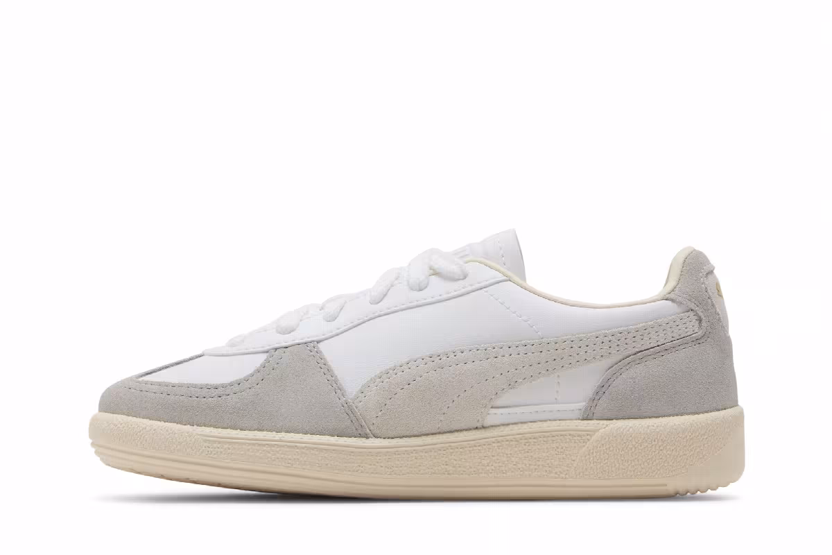 Puma Palermo Leather Big Kid White Cool Light Grey, view 4