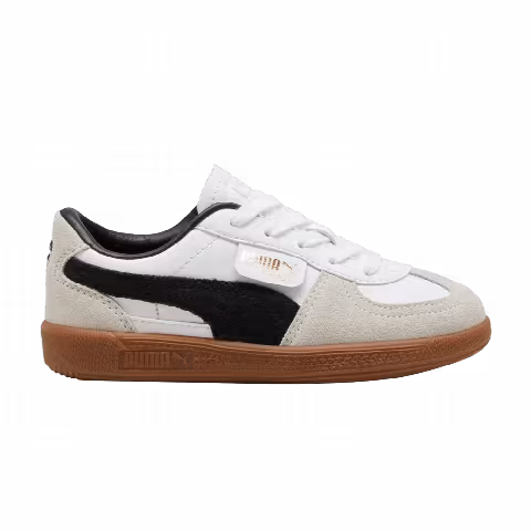 Puma Palermo Leather Little Kid 'White Black Gum'