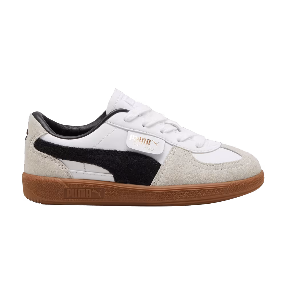 Puma Palermo Leather Little Kid White Black Gum