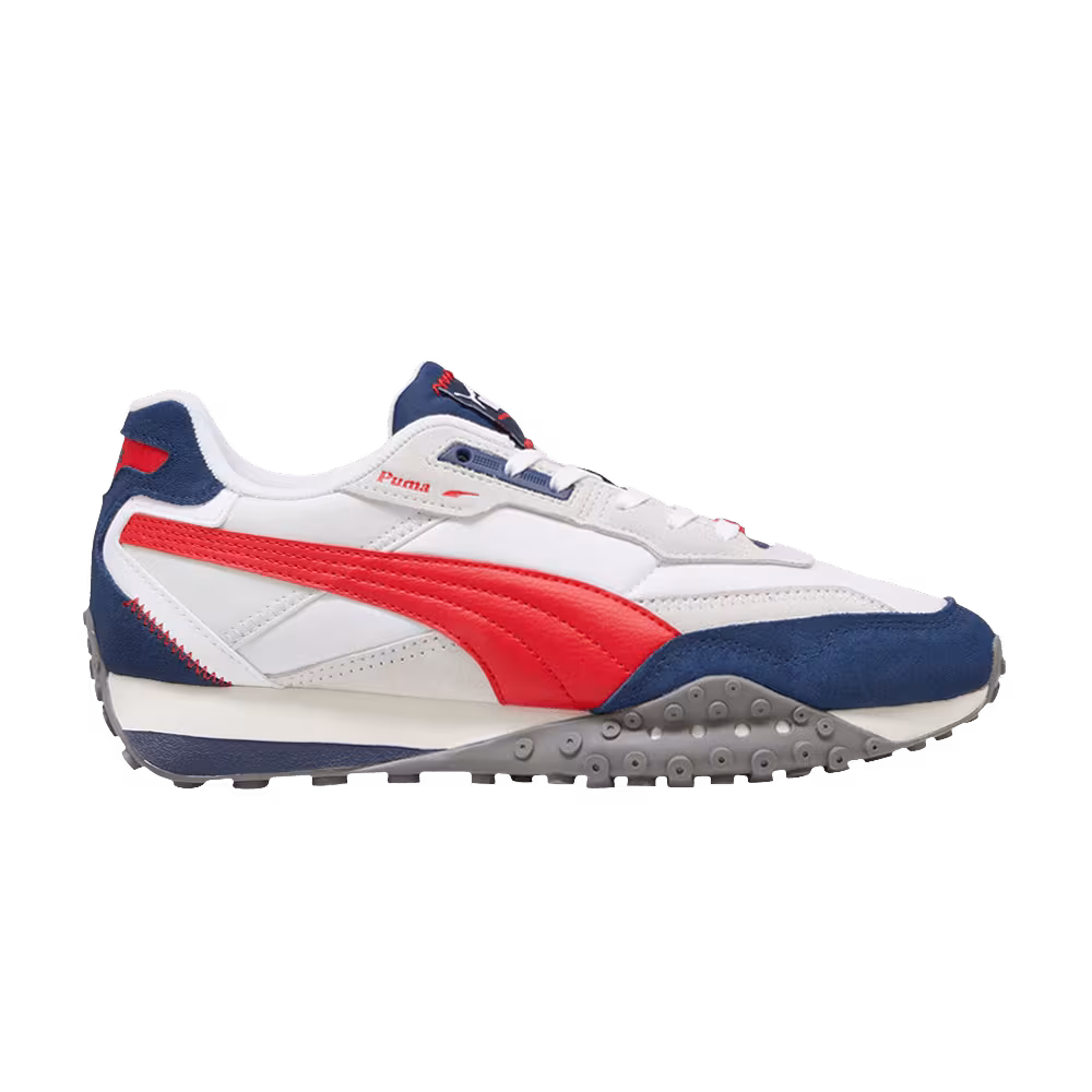 Puma Blacktop Rider White Persian Blue Red