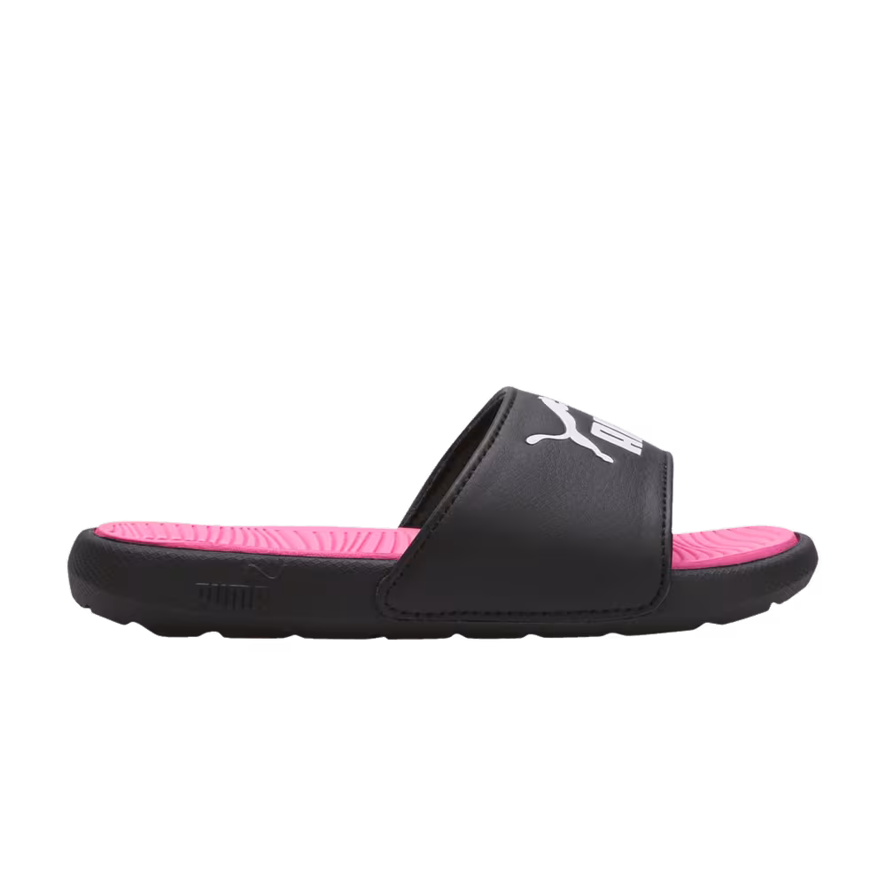 Puma Cool Cat 2.0 Slides Little Kid Black Knockout Pink