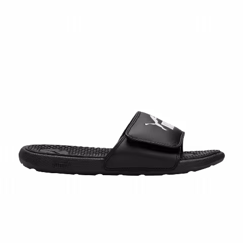 Puma Cool Cat 5 Slide Big Kid 'Black White'