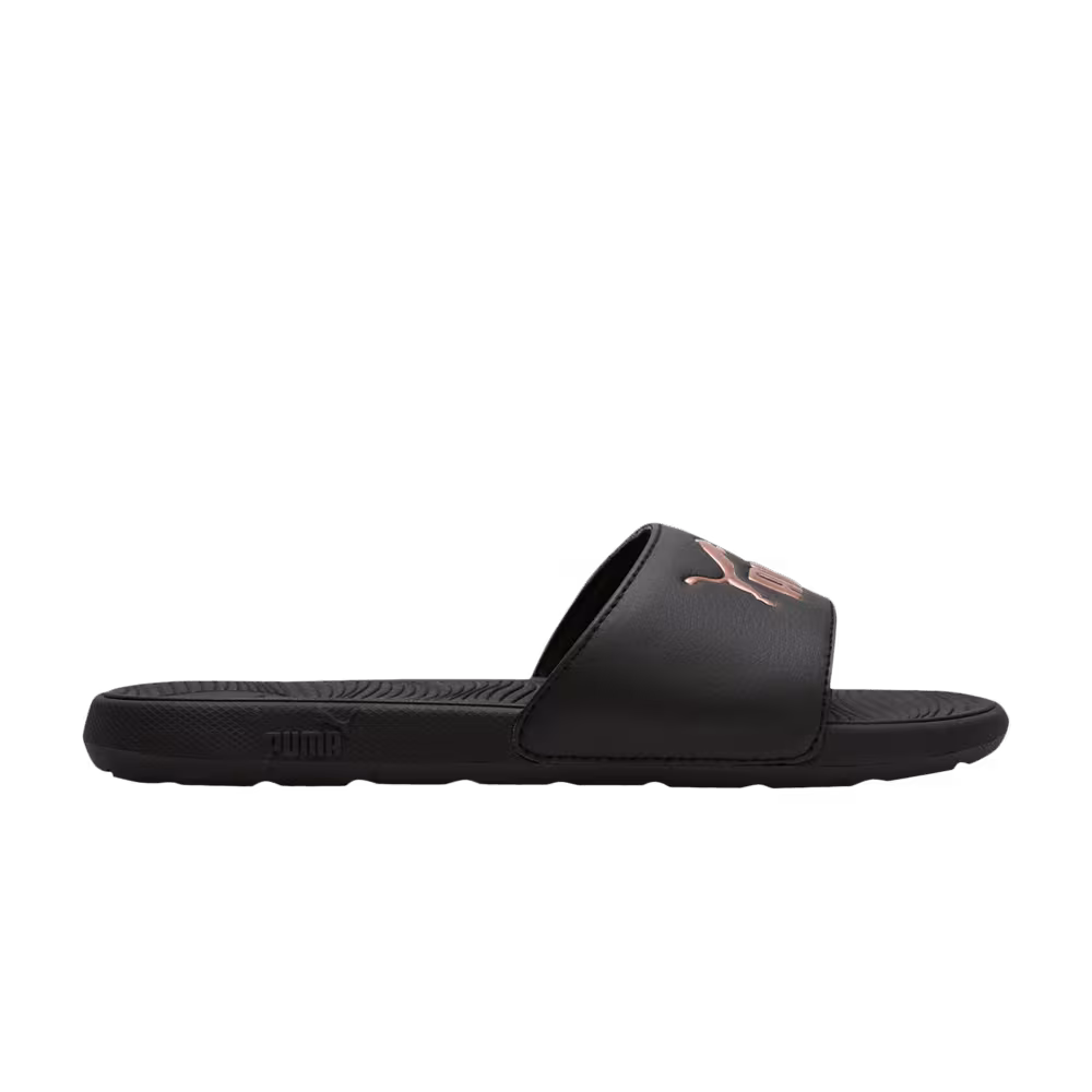 Puma Women's Cool Cat 2.0 Slide Black Rose Gold