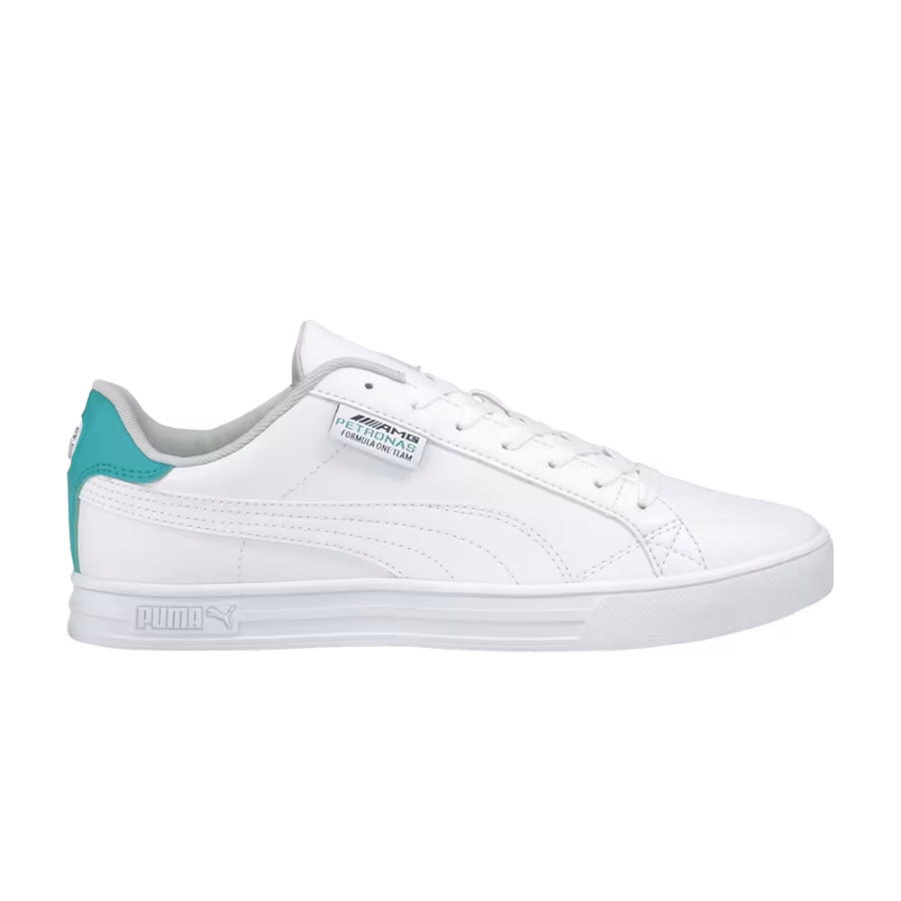 Mercedes-AMG Petronas F1 x Puma Smash Vulc V3 Low White Spectra Green
