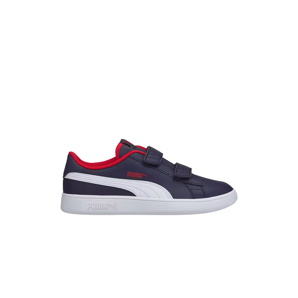 Puma Smash v2 Leather Little Kid Peacoat High Risk Red