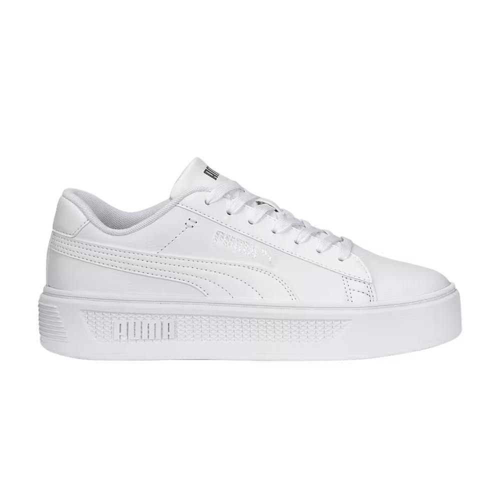 Puma Women's Smash Platform v3 White Silver