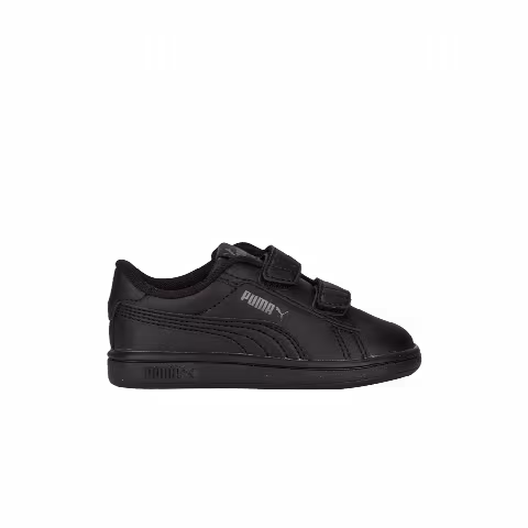 Puma Smash 3.0 Leather Velcro Toddler 'Black Shadow Grey'