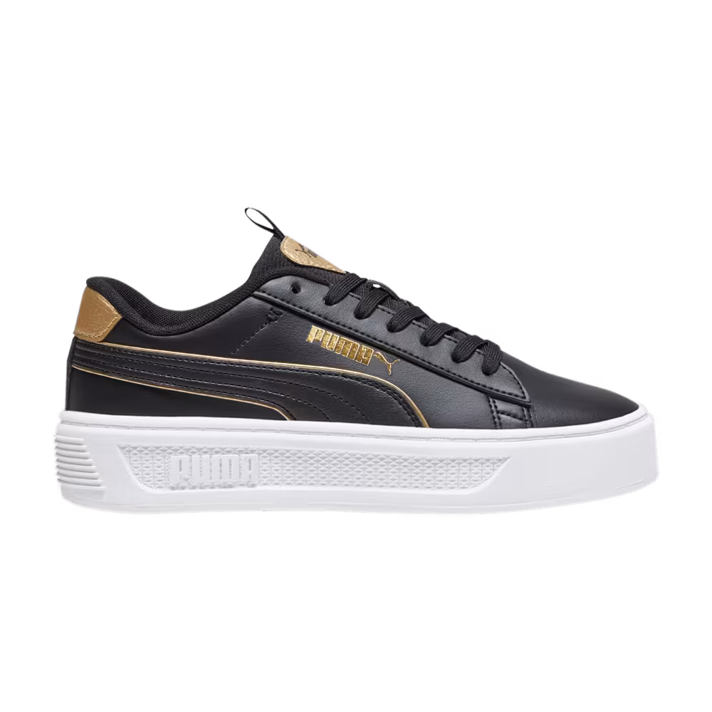 Puma Women's Smash Platform v3 Pop Up - Black Gold