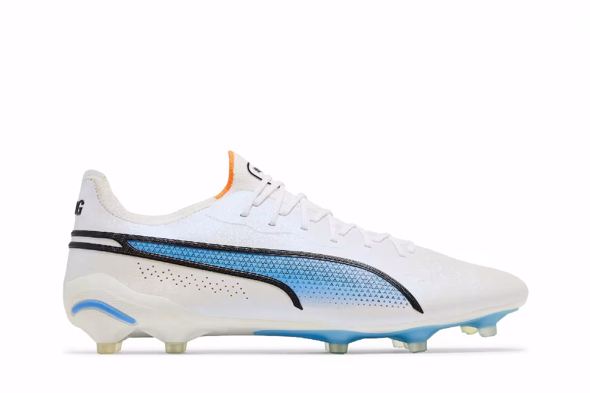 Puma King Ultimate FG AG White Blue Glimmer, view 2