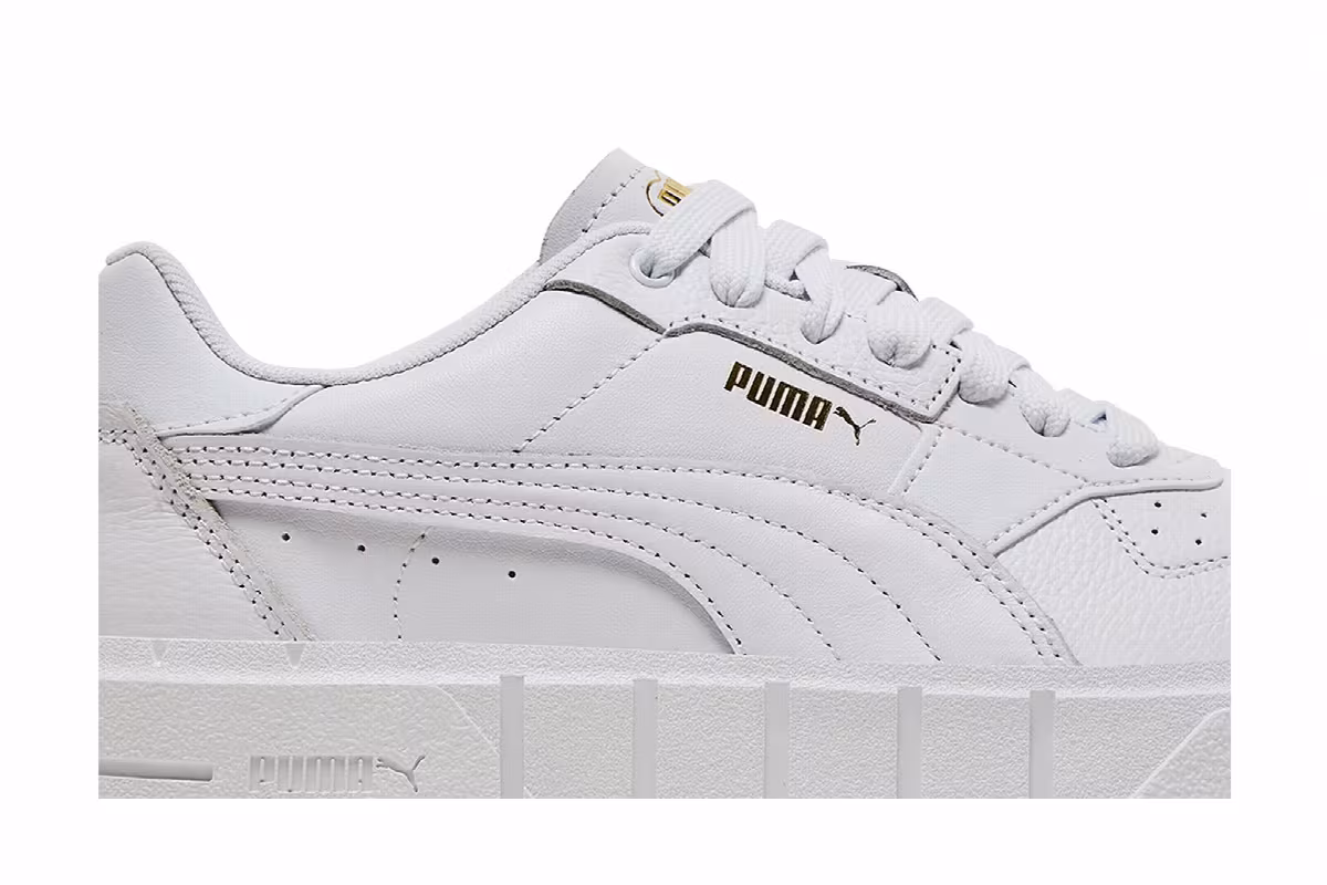 Puma Women's Cali Court Leather Triple White, view 3