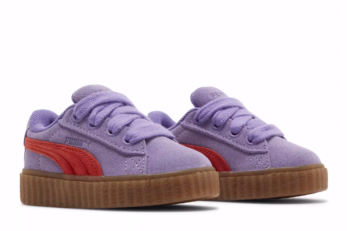 Fenty x Puma Creeper Phatty Toddler Lavender Burnt Red, view 9