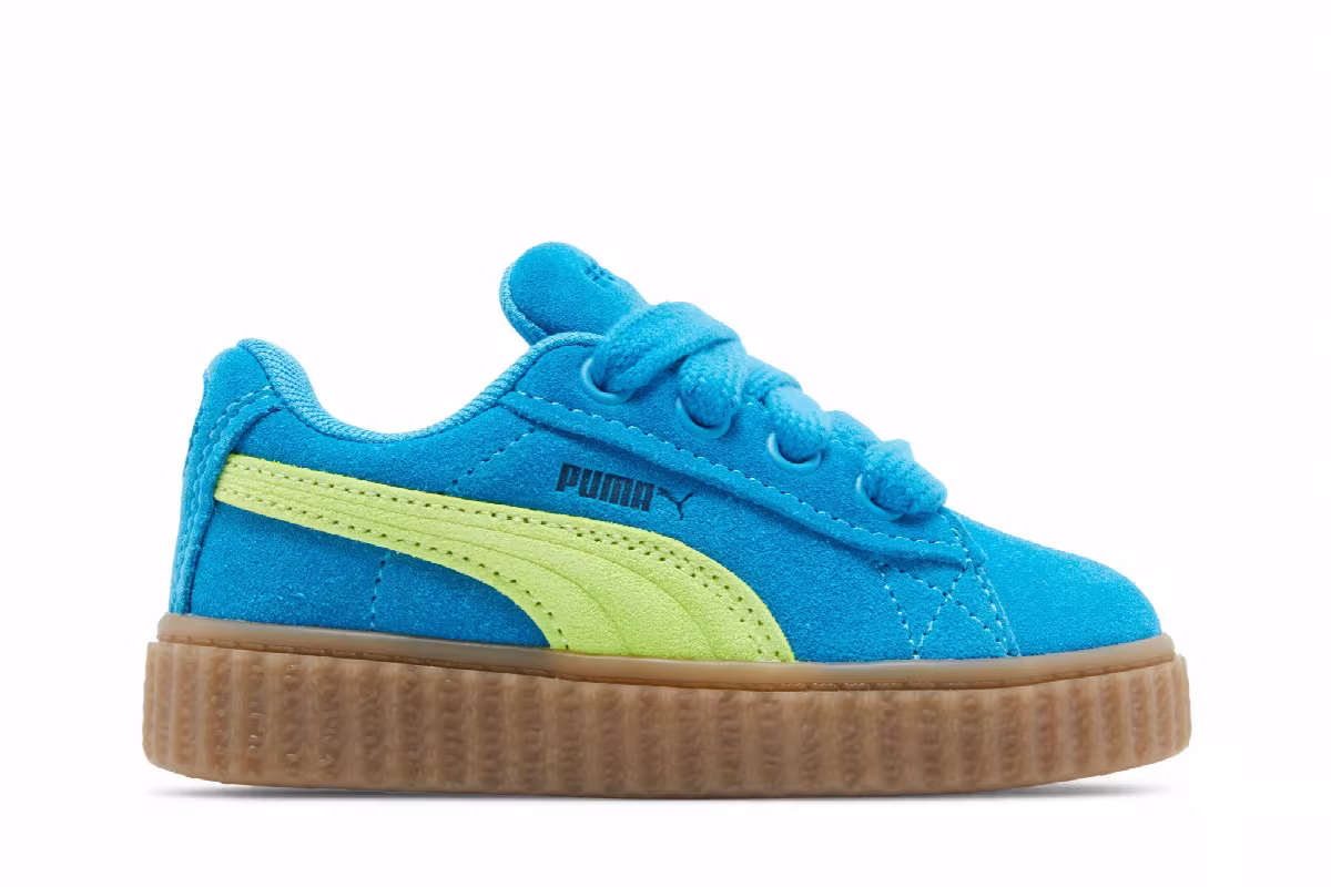 Fenty x Puma Creeper Phatty Toddler Speed Blue Lime, view 2