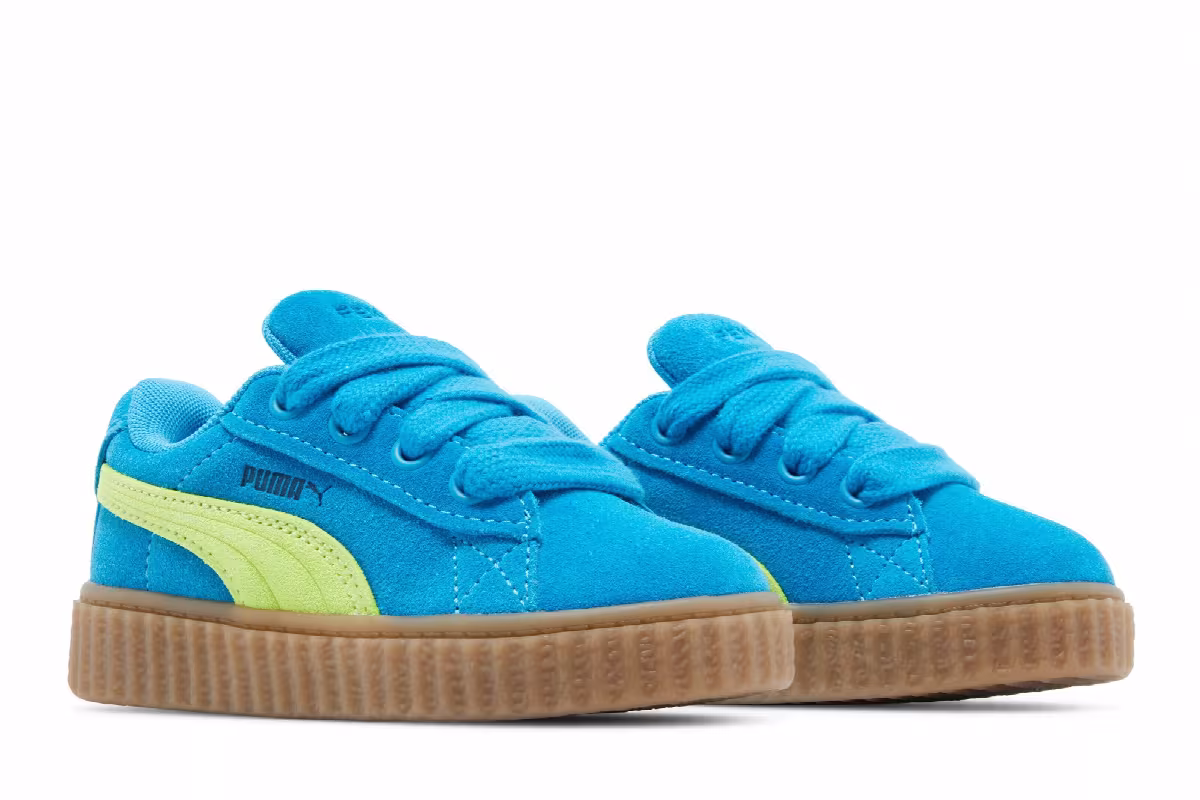 Fenty x Puma Creeper Phatty Toddler Speed Blue Lime, view 9
