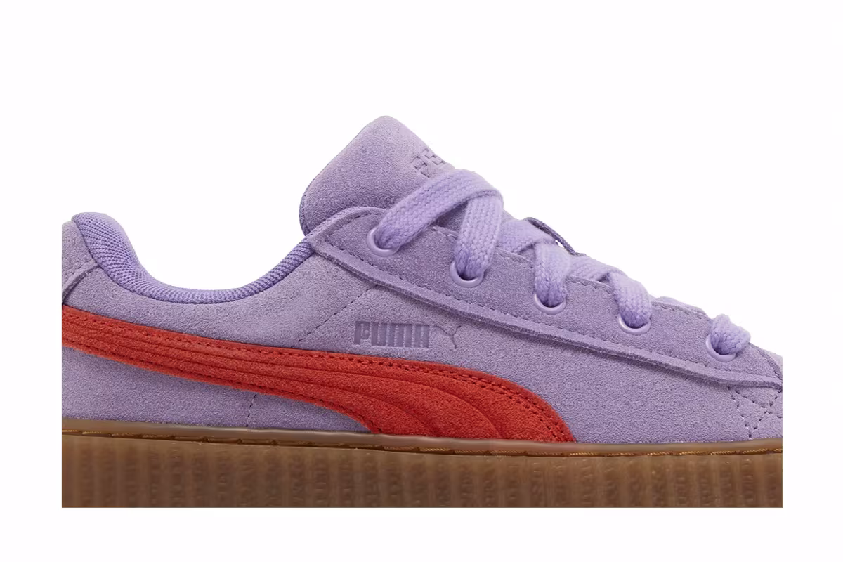 Fenty x Puma Creeper Phatty Big Kid Lavender Burnt Red, view 3