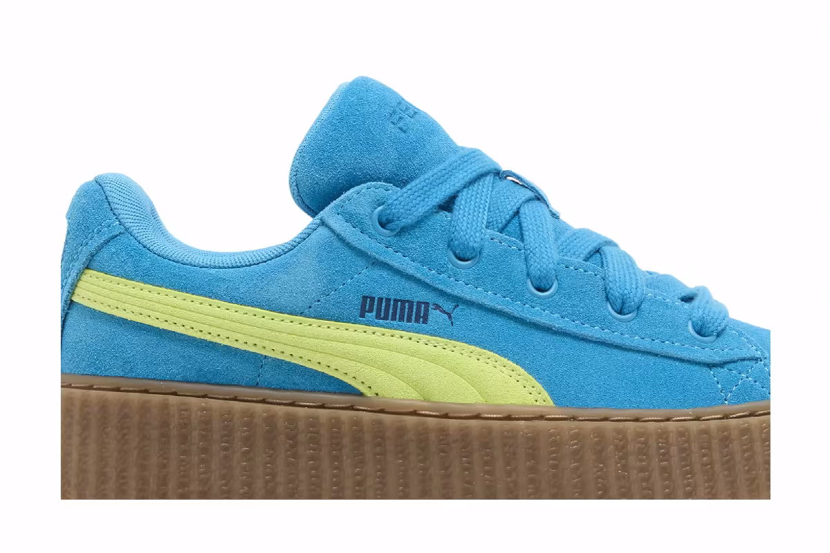 Fenty x Puma Creeper Phatty Big Kid Speed Blue Lime, view 3