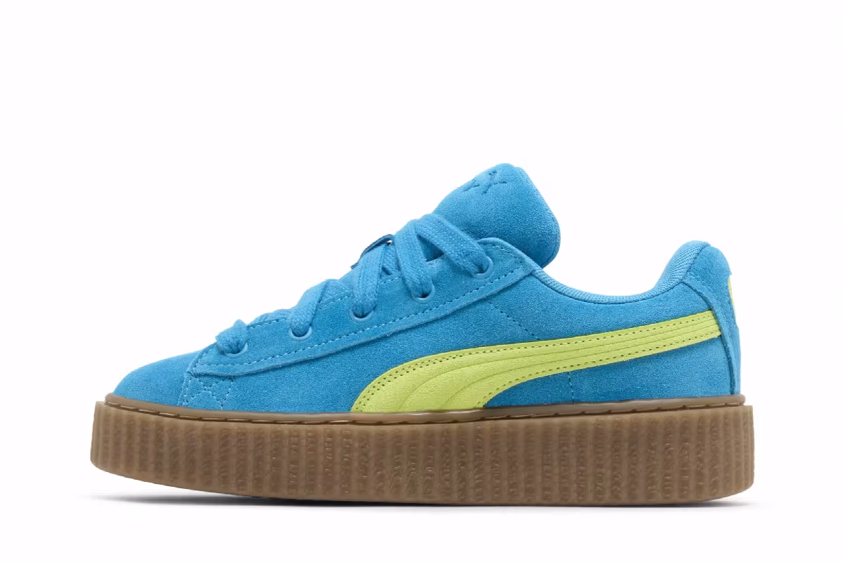 Fenty x Puma Creeper Phatty Big Kid Speed Blue Lime, view 4