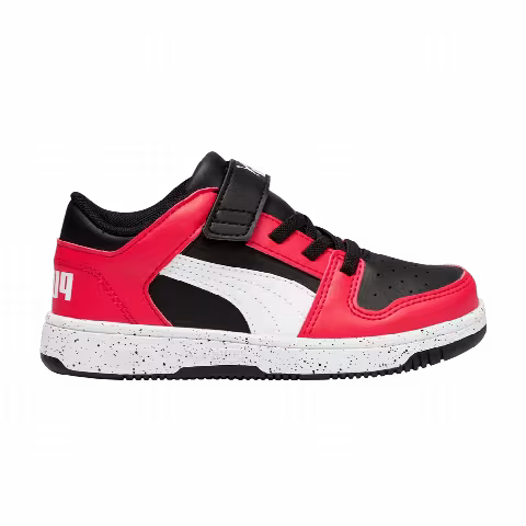 Puma Rebound V6 Low Little Kid 'High Risk Red Black'