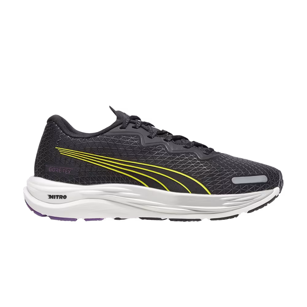 Puma Women's Velocity Nitro 2 GORE-TEX Black Yellow Burst
