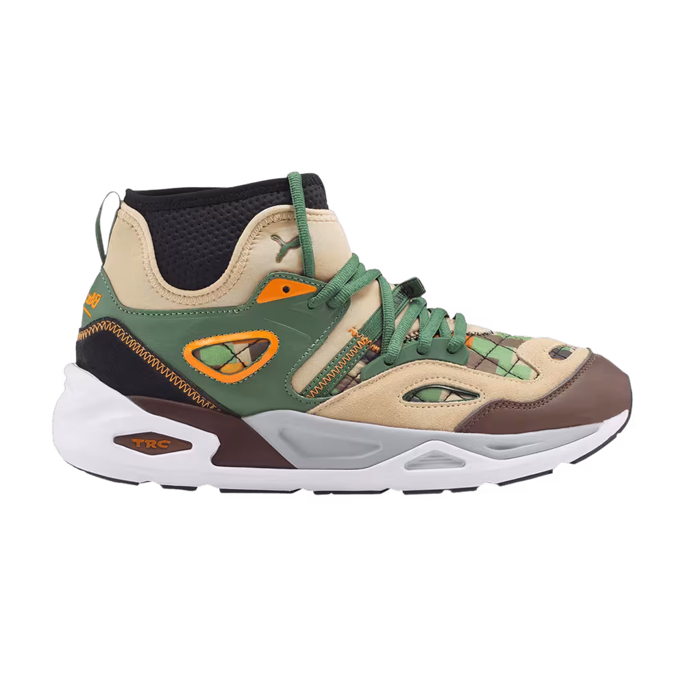 Black Fives x Puma TRC Blaze Mid Deep Forest Light Sand