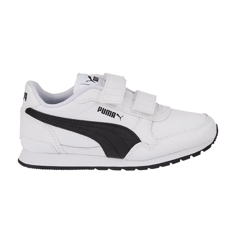 Puma ST Runner v3 Leather Little Kid White Black