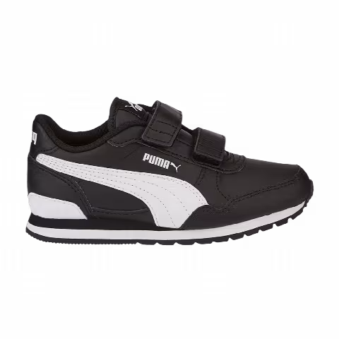 Puma ST Runner v3 Leather Little Kid 'Black White'