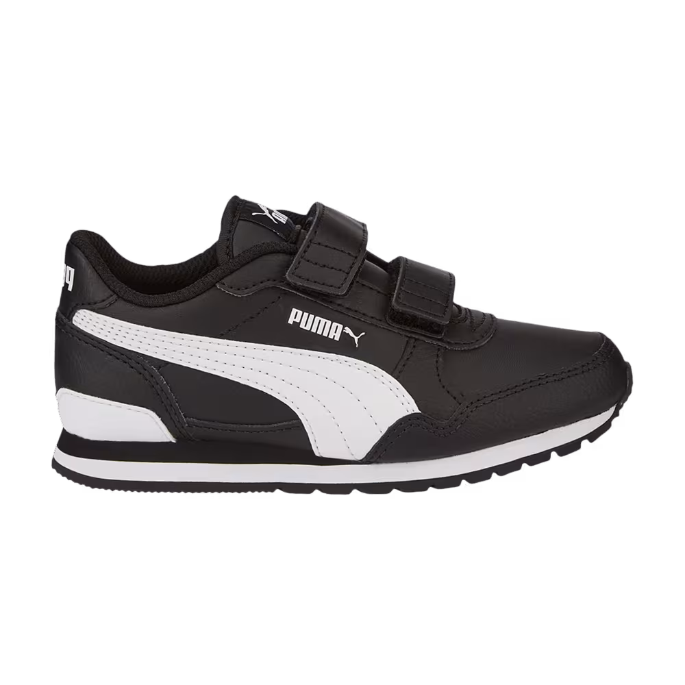Puma ST Runner v3 Leather Little Kid Black White