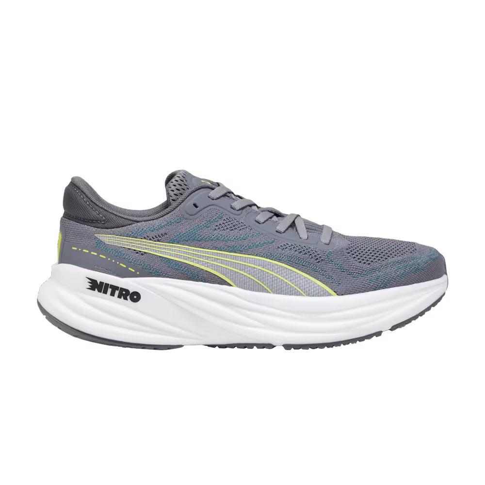 Puma Magnify Nitro 2 Cool Dark Grey Yellow Burst