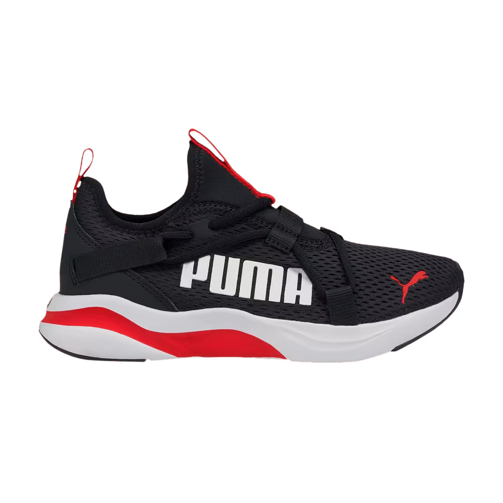 Puma SoftRide Rift Pop Big Kid Black High Risk Red