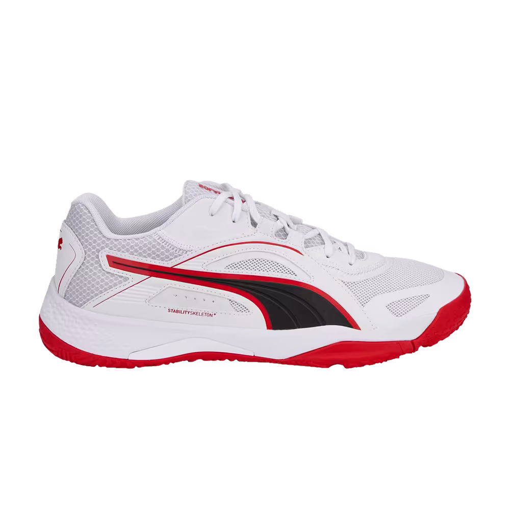 Puma Solarstrike 2 Racquet White High Risk Red