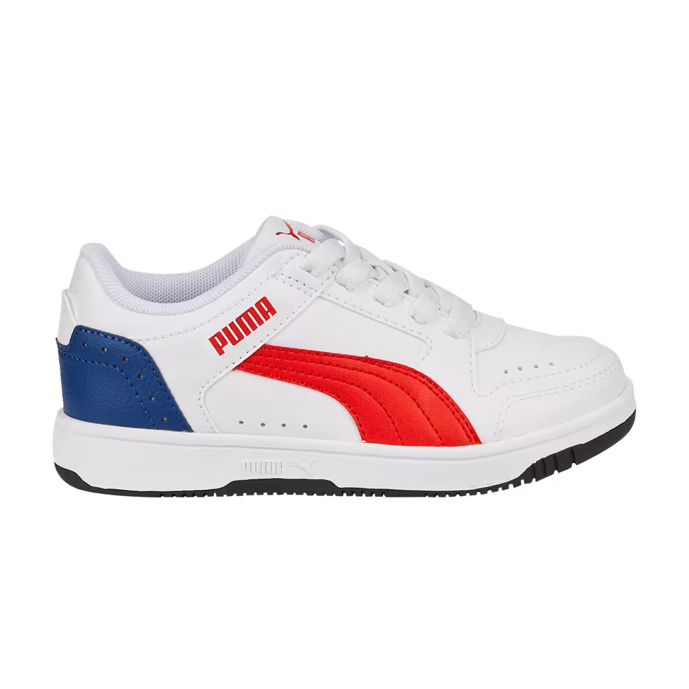 Puma Rebound Joy Low Little Kid White Red Blue